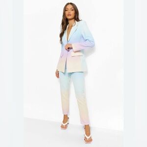 NWOT Boohoo Pastel Ombré Blazer